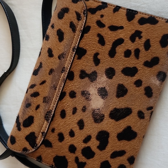 Charlotte Olympia Leather Calf Hair Leopard Accordion Bag - Picture 4 of 7